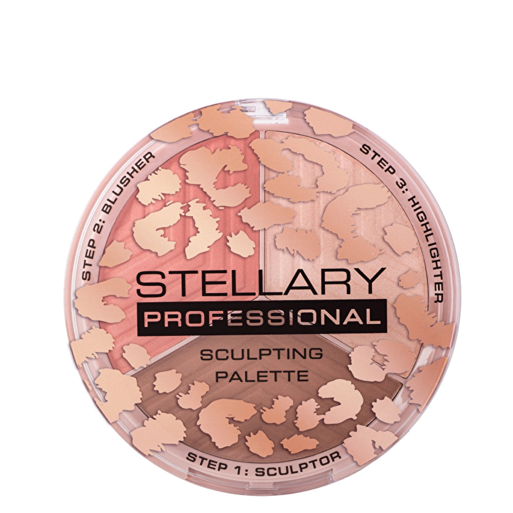 Stellary Face Sculptor - 3in1 Palette Contour, Blush & Highlighter
