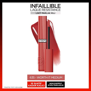 Loreal Paris Infaillible Laque Resistance Liquid Shiny Lipstick