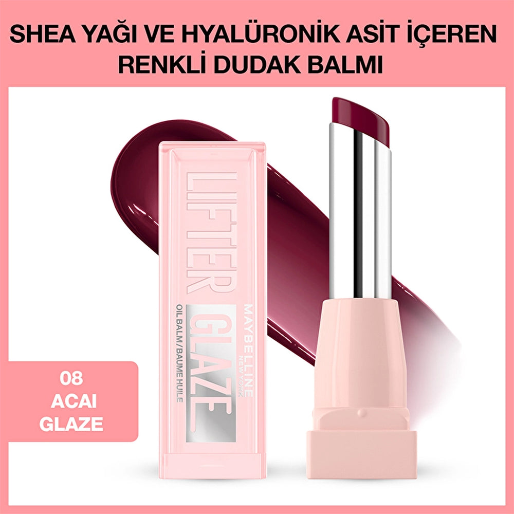 Maybelline New York Lifter Glaze Tinted Lip Balm with Shea Butter and Hyaluronic Acid