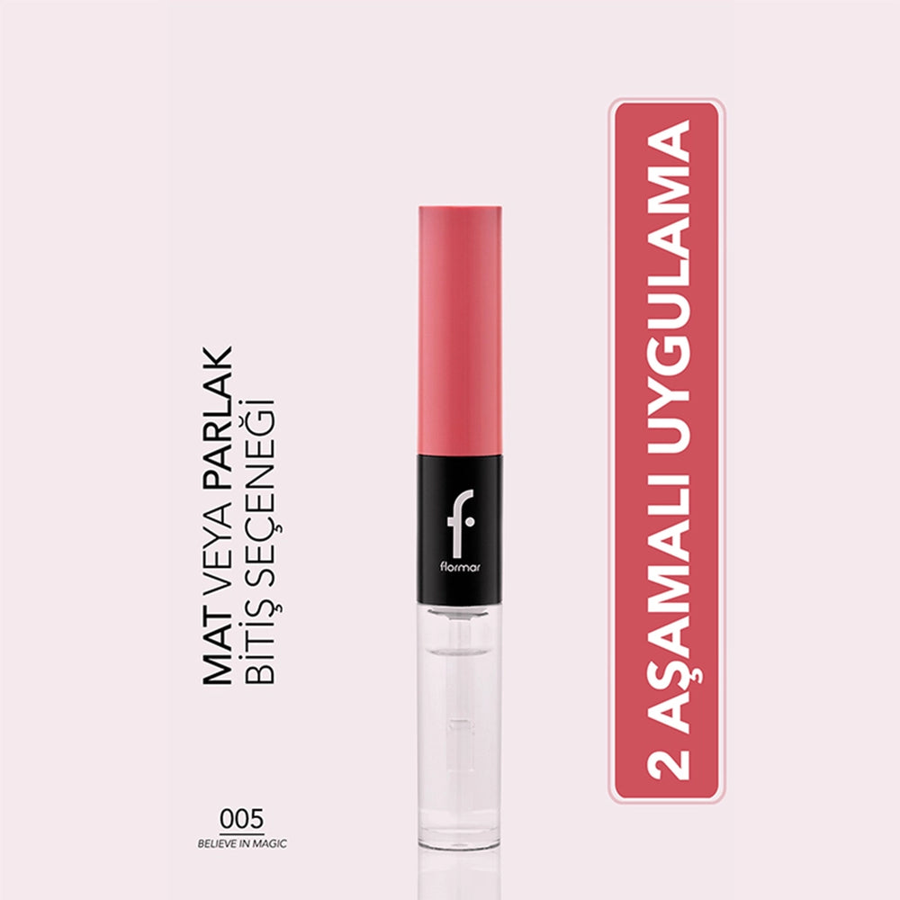Flormar Duoglam Highly Pigmented & Long-Lasting Dual-End Lipstick