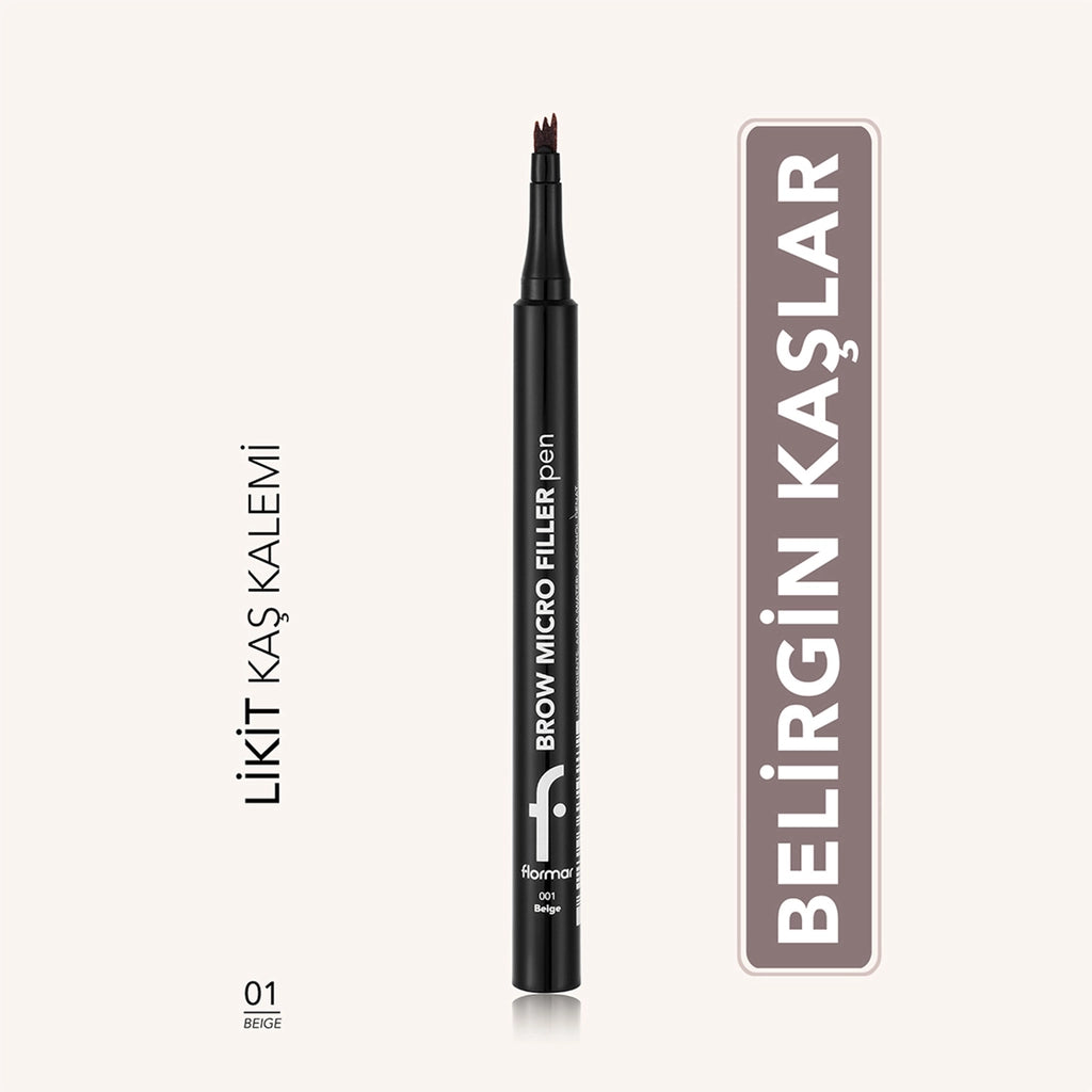 Flormar Brow Micro Filler Comb Tip Natural Finish Eyebrow Pencil