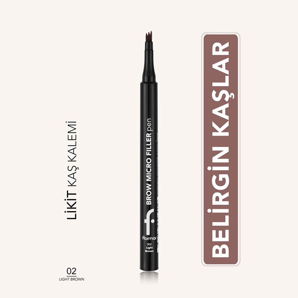 Flormar Brow Micro Filler Comb Tip Natural Finish Eyebrow Pencil