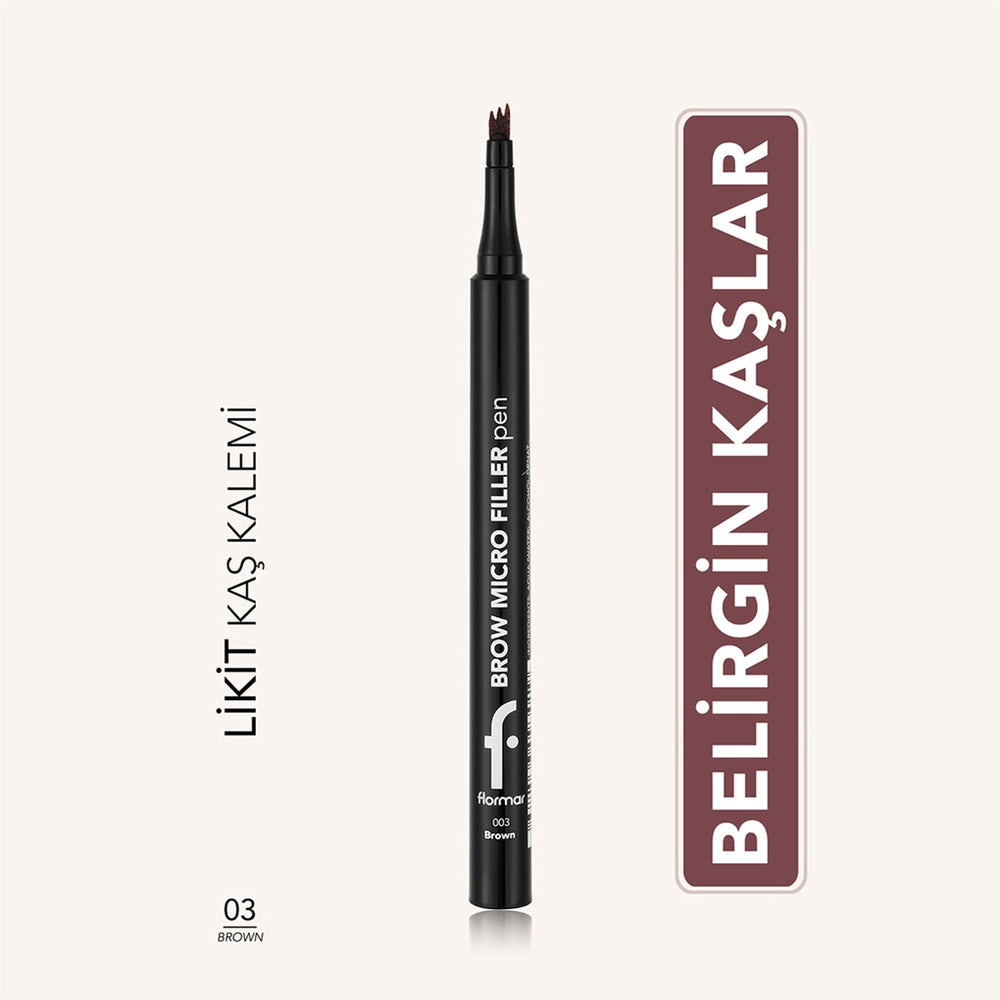 Flormar Brow Micro Filler Comb Tip Natural Finish Eyebrow Pencil