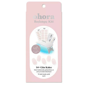 Ohora Starter Kit Cream Light Gel Nail Set 30pcs + UV Lamp