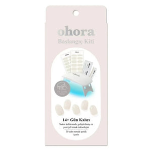 Ohora Starter Kit Cream Cotton Gel Nail Set 30pcs + UV Lamp