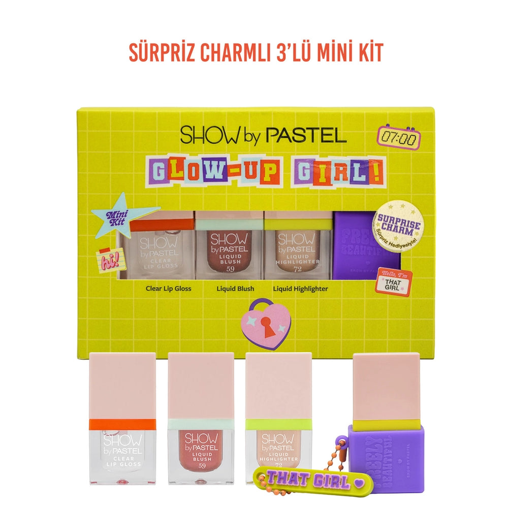 Show by Pastel Glow Up Girl Mini Makeup Set That Girl (Lip Gloss + Blush + Highlighter)