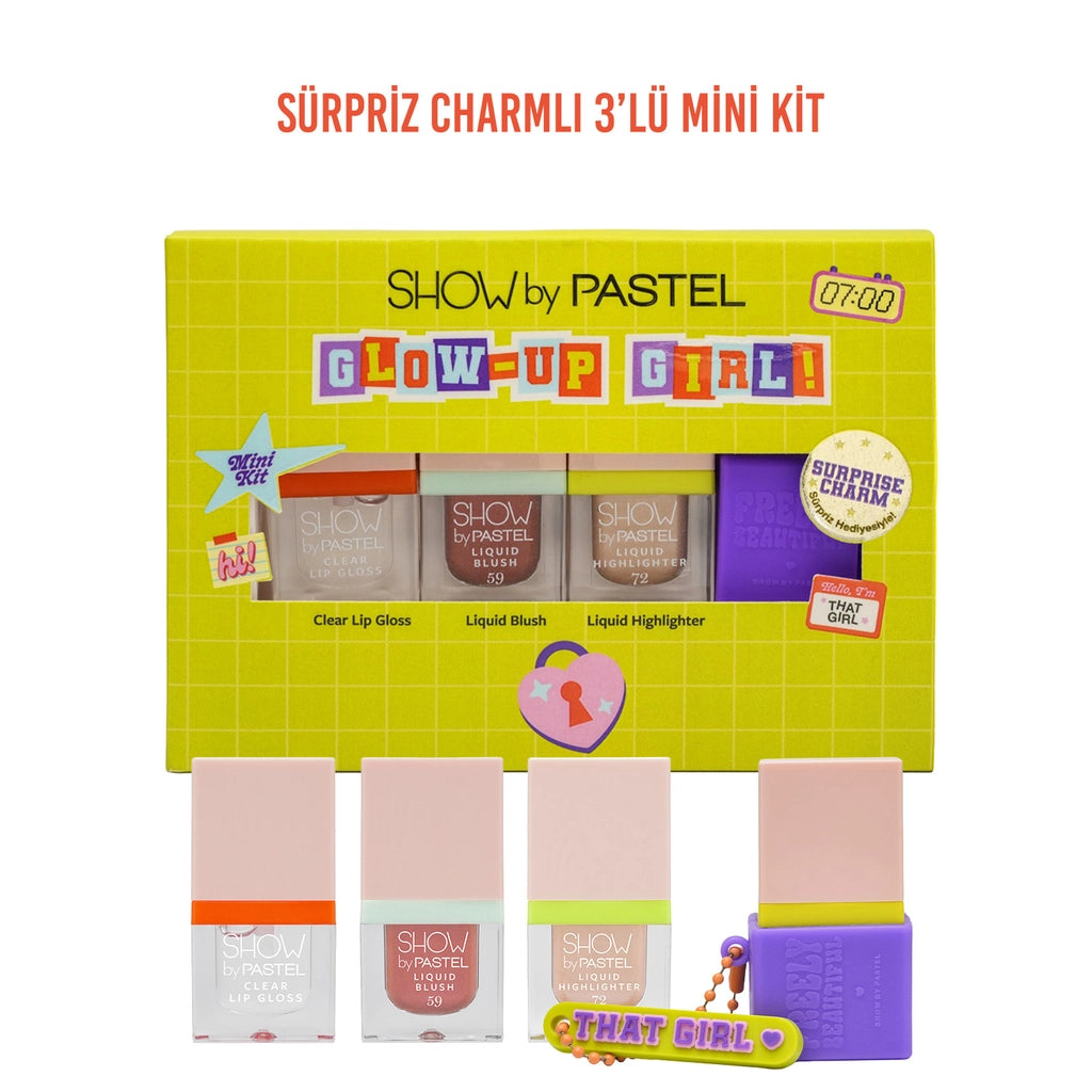 Show by Pastel Glow Up Girl Mini Makeup Set That Girl (Lip Gloss + Blush + Highlighter)