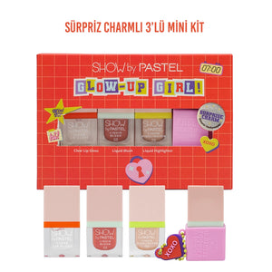 Show by Pastel Glow Up Girl Mini Makeup Set That Girl (Lip Gloss + Blush + Highlighter)