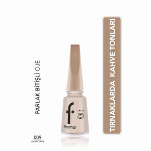 Flormar Brown Tone Nail Polish with Intense Color and Shiny Appearance