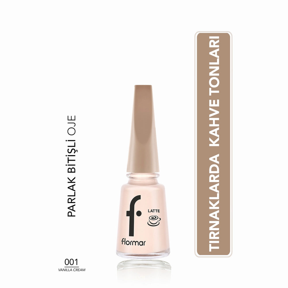 Flormar Brown Tone Nail Polish with Intense Color and Shiny Appearance