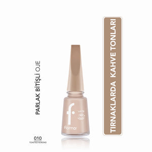 Flormar Brown Tone Nail Polish with Intense Color and Shiny Appearance