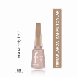 Flormar Brown Tone Nail Polish with Intense Color and Shiny Appearance