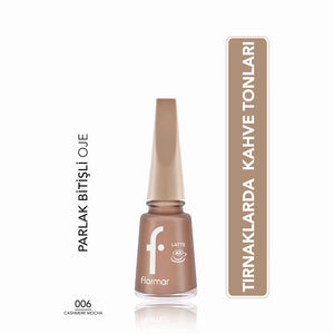 Flormar Brown Tone Nail Polish with Intense Color and Shiny Appearance