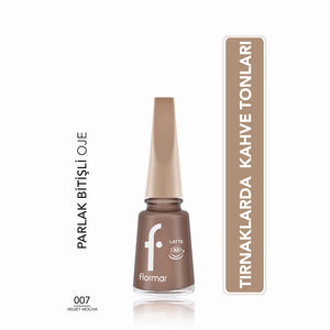 Flormar Brown Tone Nail Polish with Intense Color and Shiny Appearance