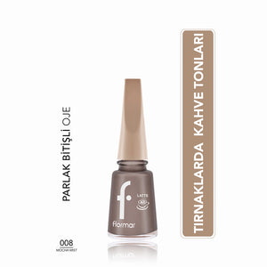 Flormar Brown Tone Nail Polish with Intense Color and Shiny Appearance