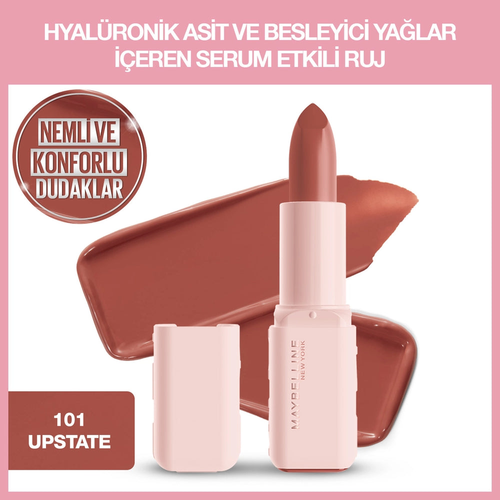 Maybelline New York Serum Effect Lipstick Containing Hyaluronic Acid and Nourishing Oil
