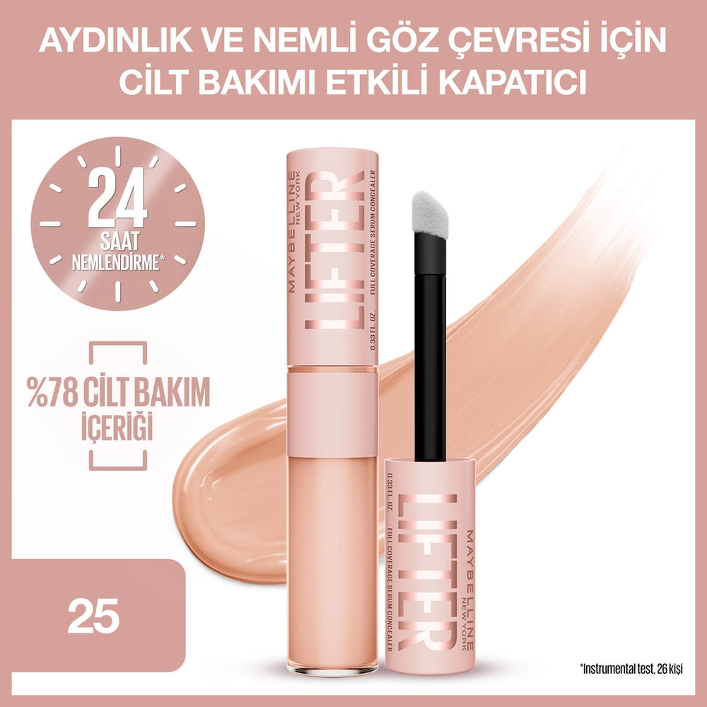 Maybelline New York Lifter Moisturizing and Brightening Concealer with Caffeine and Peptides