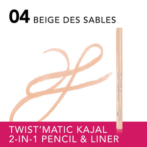 Bourjois Twist Matic Kajal 2 in 1 Eye Pencil 03 Henna'dorable