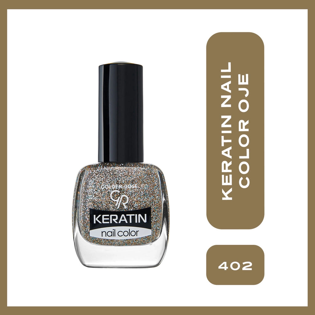 Golden Rose Keratin Glitter Nail Polish No: