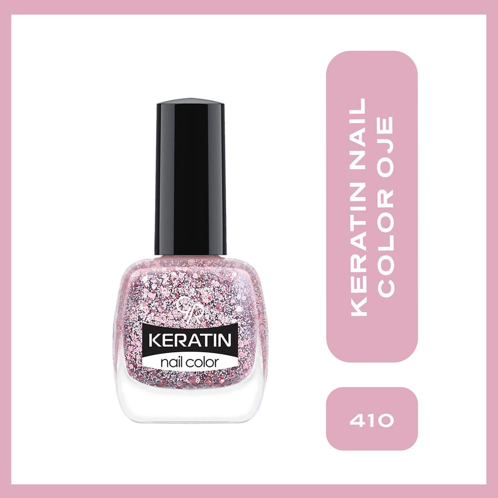 Golden Rose Keratin Glitter Nail Polish No: