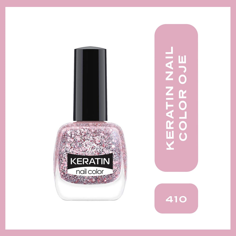 Golden Rose Keratin Glitter Nail Polish No: