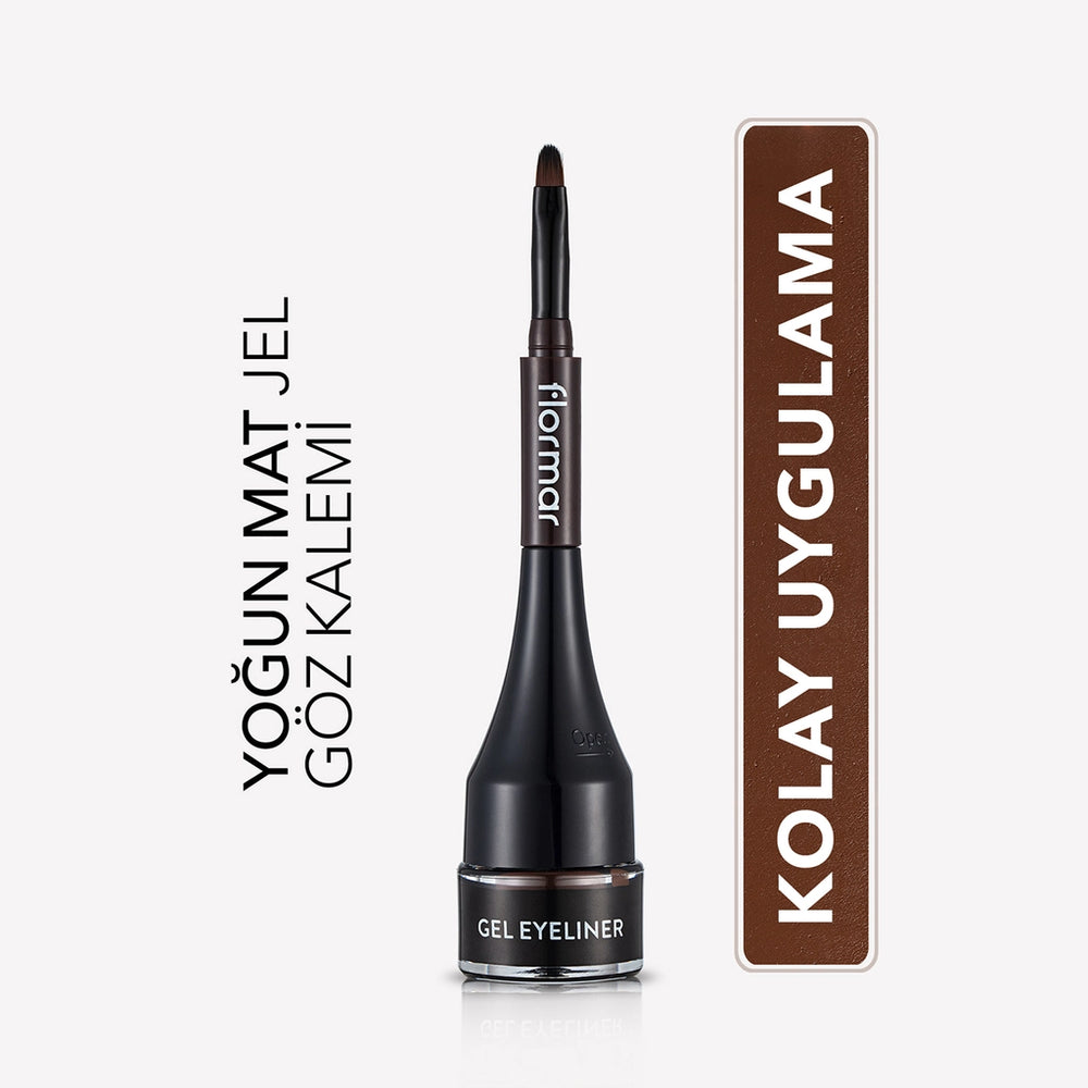Flormar Intensely Pigmented Matte Finish Self-Brush Gel Eyeliner