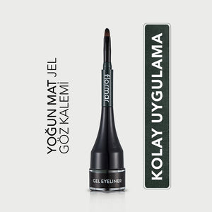 Flormar Intensely Pigmented Matte Finish Self-Brush Gel Eyeliner