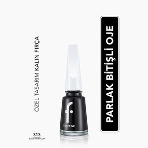 Flormar Nail Enamel Intensely Pigmented Nail Polish 417 Steel Gray
