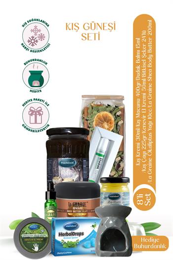 مجموعة ميجيتفندي الشتوية 8 قطع (مع مبخرة هدية)