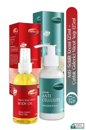 مجموعة كريم سيلوليت وزيت الجسم لعلامات التمدد من Mecitefendi