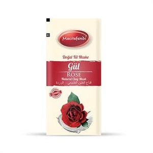 قناع طين طبيعي من Mecitefendi - بالورد للاستخدام مرة واحدة - 20 جم