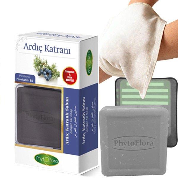 مجموعة هدايا صابون قطران العرعر وصحن صابون