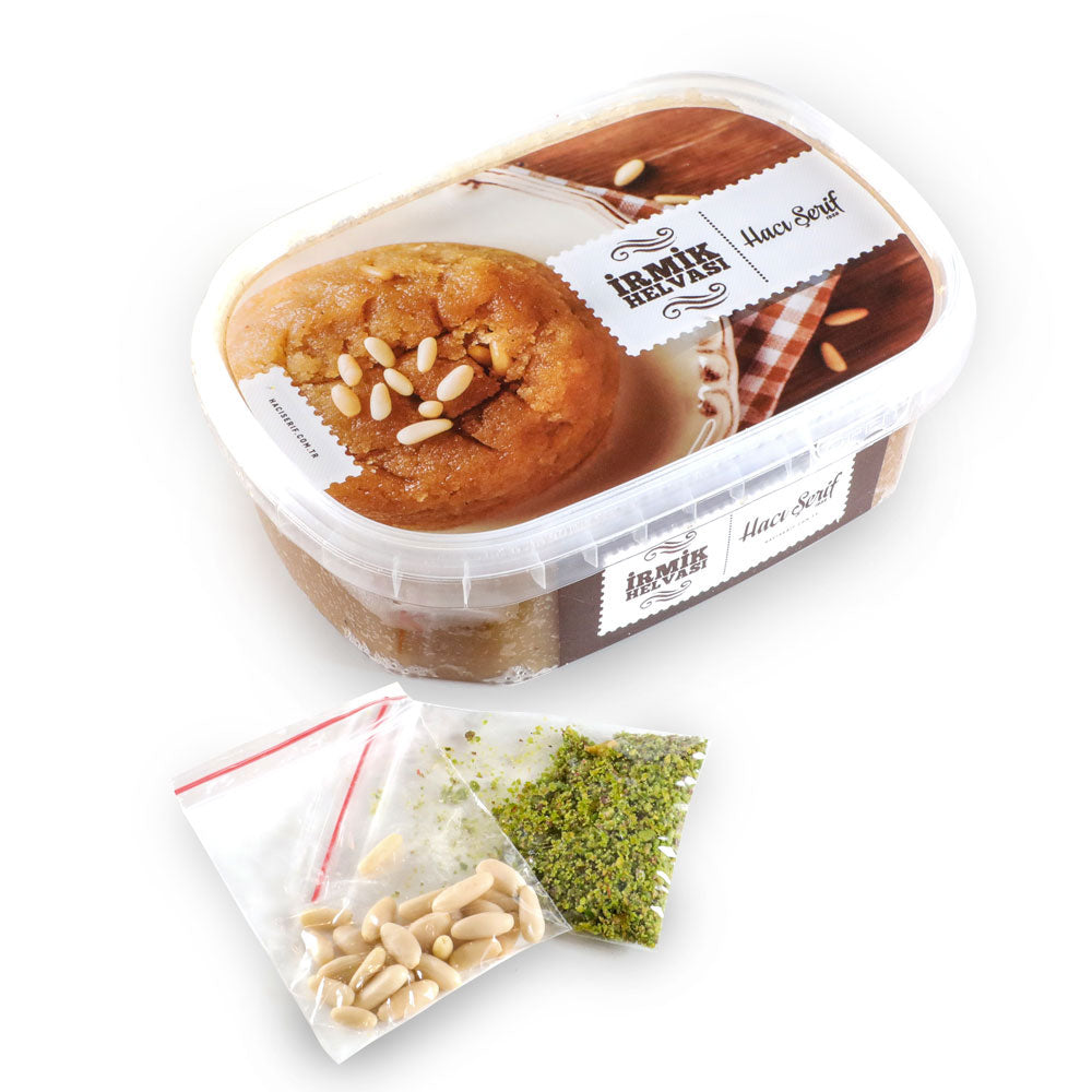 Premium Turkish Semolina Halva with Abundant Antep Pistachios 500g