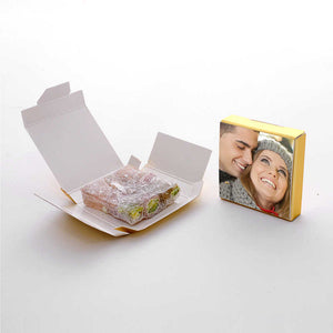Sweetheart Gift: Personalized 16-Piece Puzzle with Roasted Lokum (Silver Box)