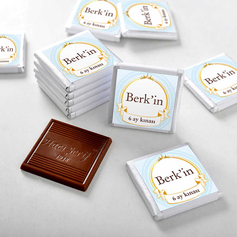 Personalized Baby Boy Chocolate (70 Mini Chocolates)