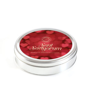 Valentine's Day Special Mixed Truffle Chocolate (Round Metal Box) - Red