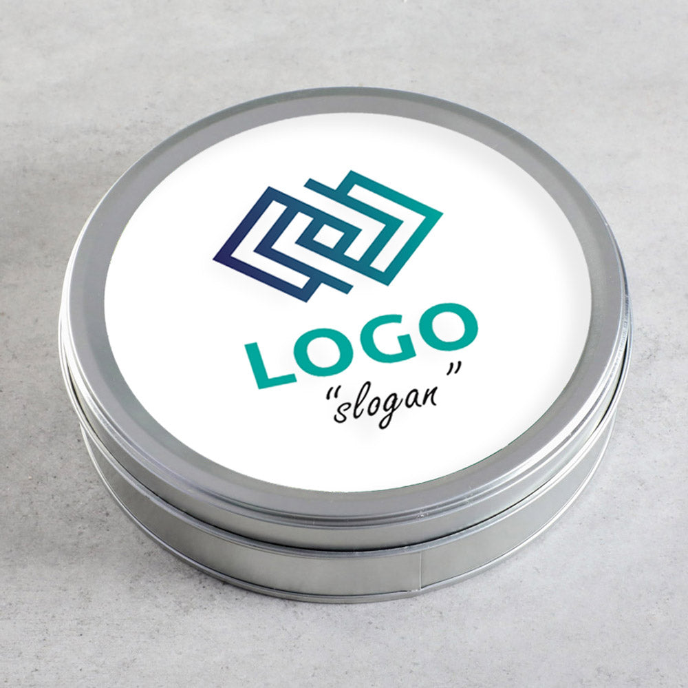 Corporate Logo Mix Special Truffle Chocolate (Round Metal Box)