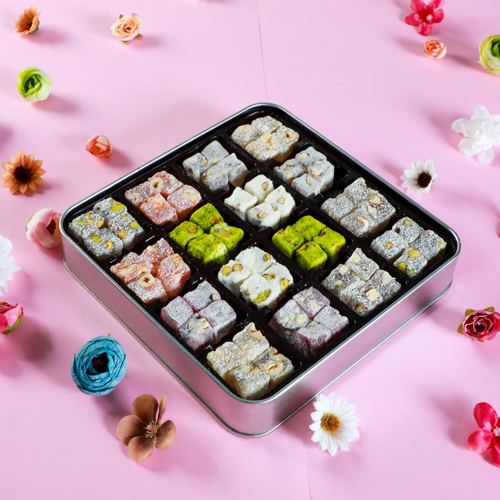 Women's Day Gift: Assorted Double-Roasted Turkish Delight (Metal Box)