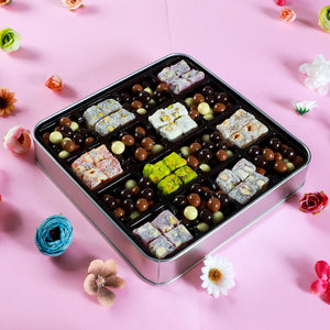 Women's Day Gift Set: Photo Coffee Dragees + Double Roasted Turkish Delight