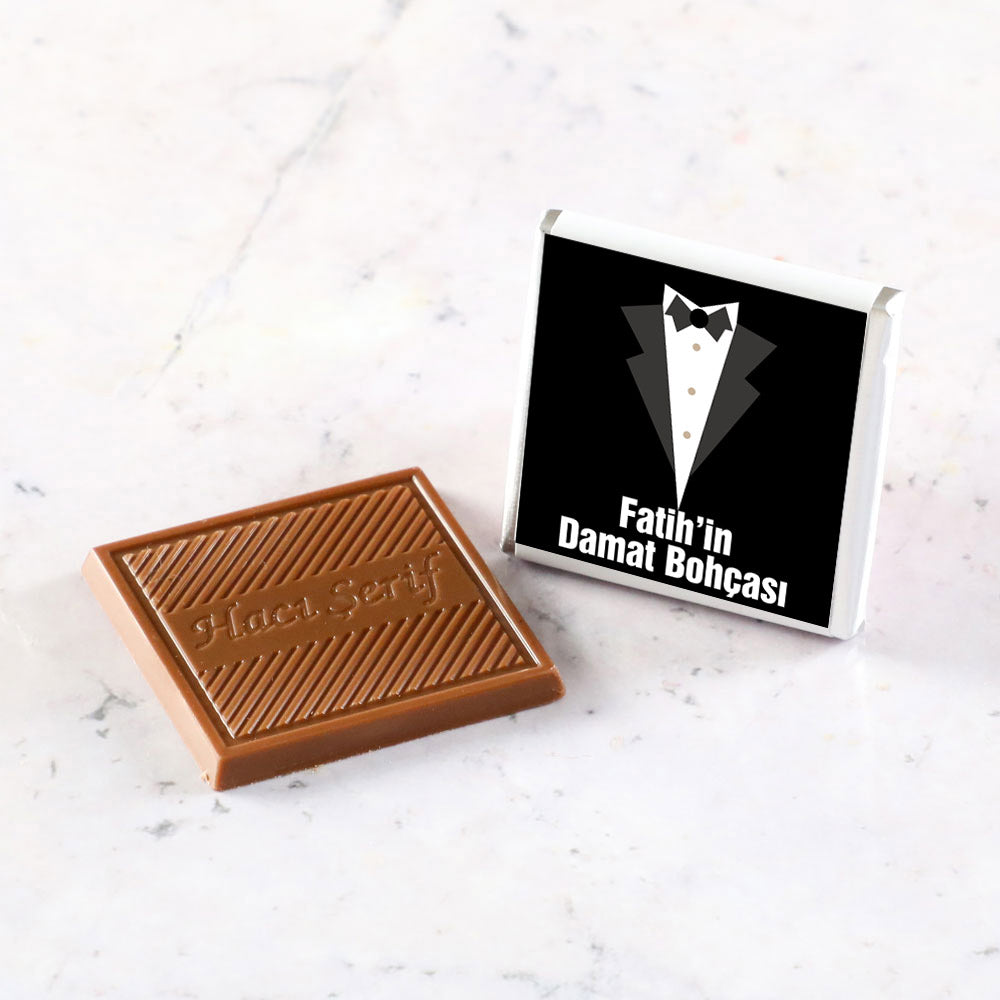 50 Scented Chocolate Cologne Gift Set in Metal Round Box