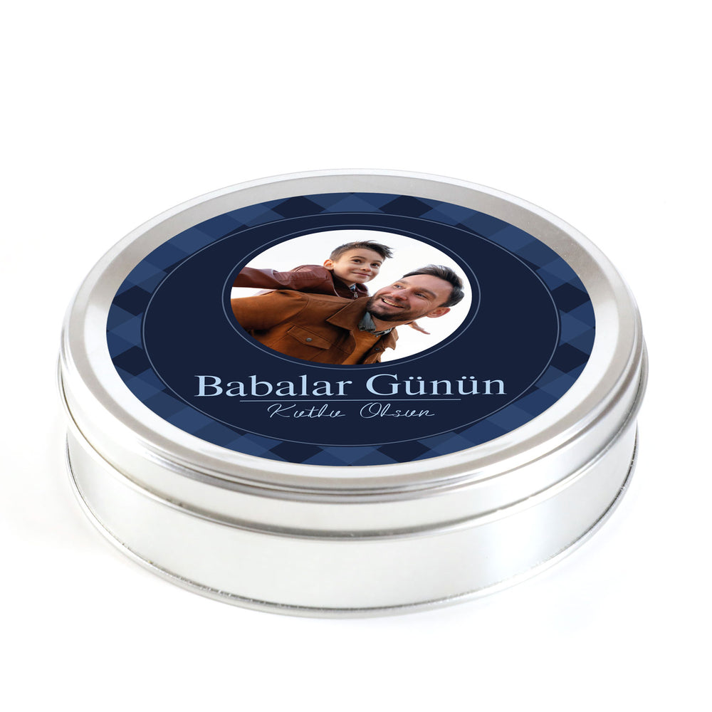 Personalized Father's Day Gift: Double-Roasted Turkish Delight (Metal Round Box) 300g