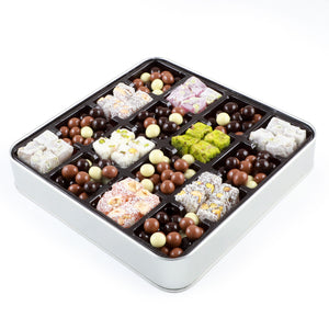 Valentine's Day Coffee Dragees + Double Roasted Turkish Delight (Metal Box) - Black