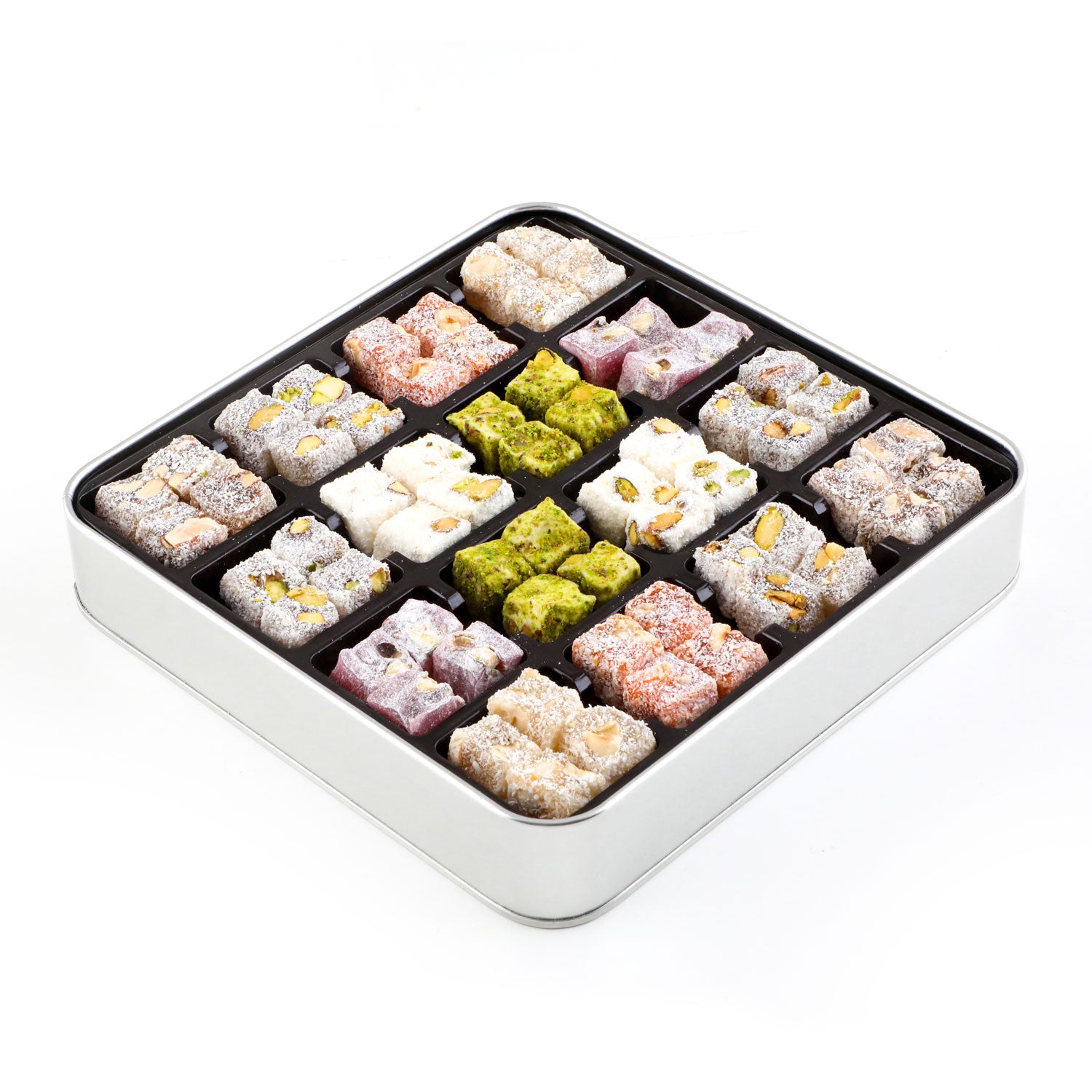 Valentine's Day Gift Mixed Roasted Turkish Delight (Metal Box) - Black
