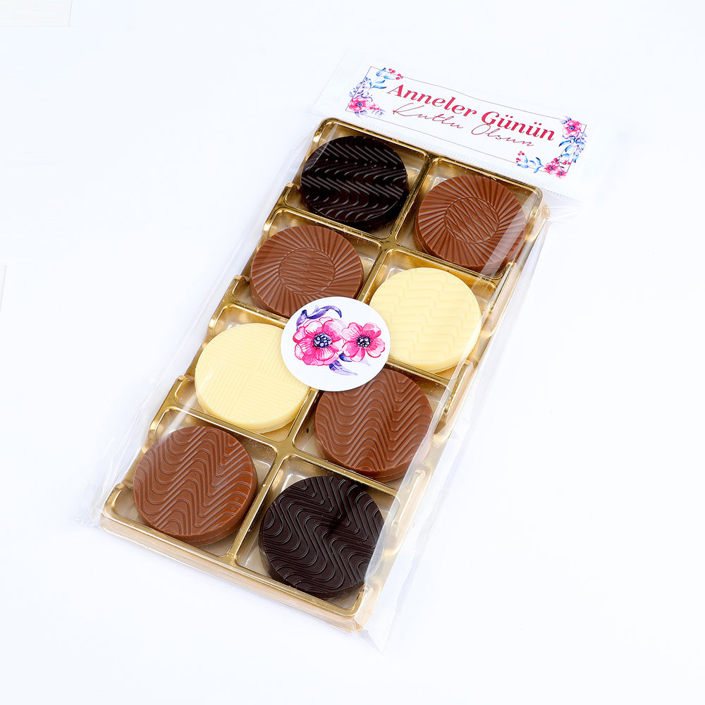 Mother's Day Gift: Milk-Dark-Ivory 16pc Round Madlen Chocolates