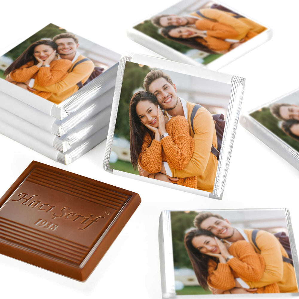48-Piece Photo Gift Chocolate in Gold Box