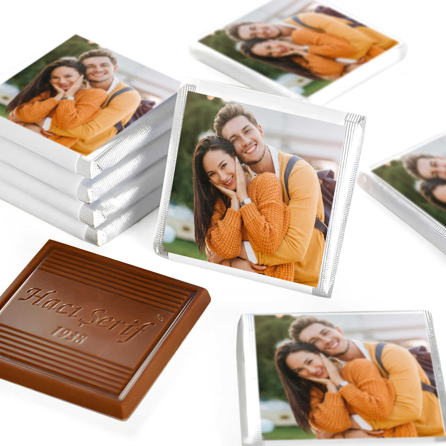 48-Piece Photo Gift Chocolate in Gold Box