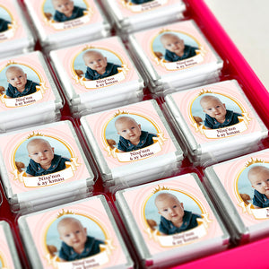 6 Ay Photo Milestone Girl Baby 72 Chocolate Presentation Box