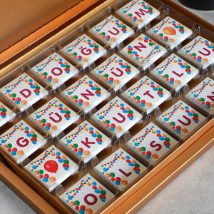 24-Piece Birthday Chocolate Gift Box with Cup (Gold Edition)