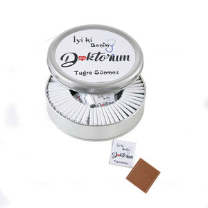 Round Metal Doctor Gift 60 Truffle Chocolate (Men)