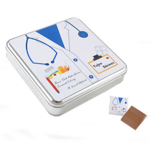 Doctor's Gift 32-Piece Chocolate Medley Metal Box (Blue)